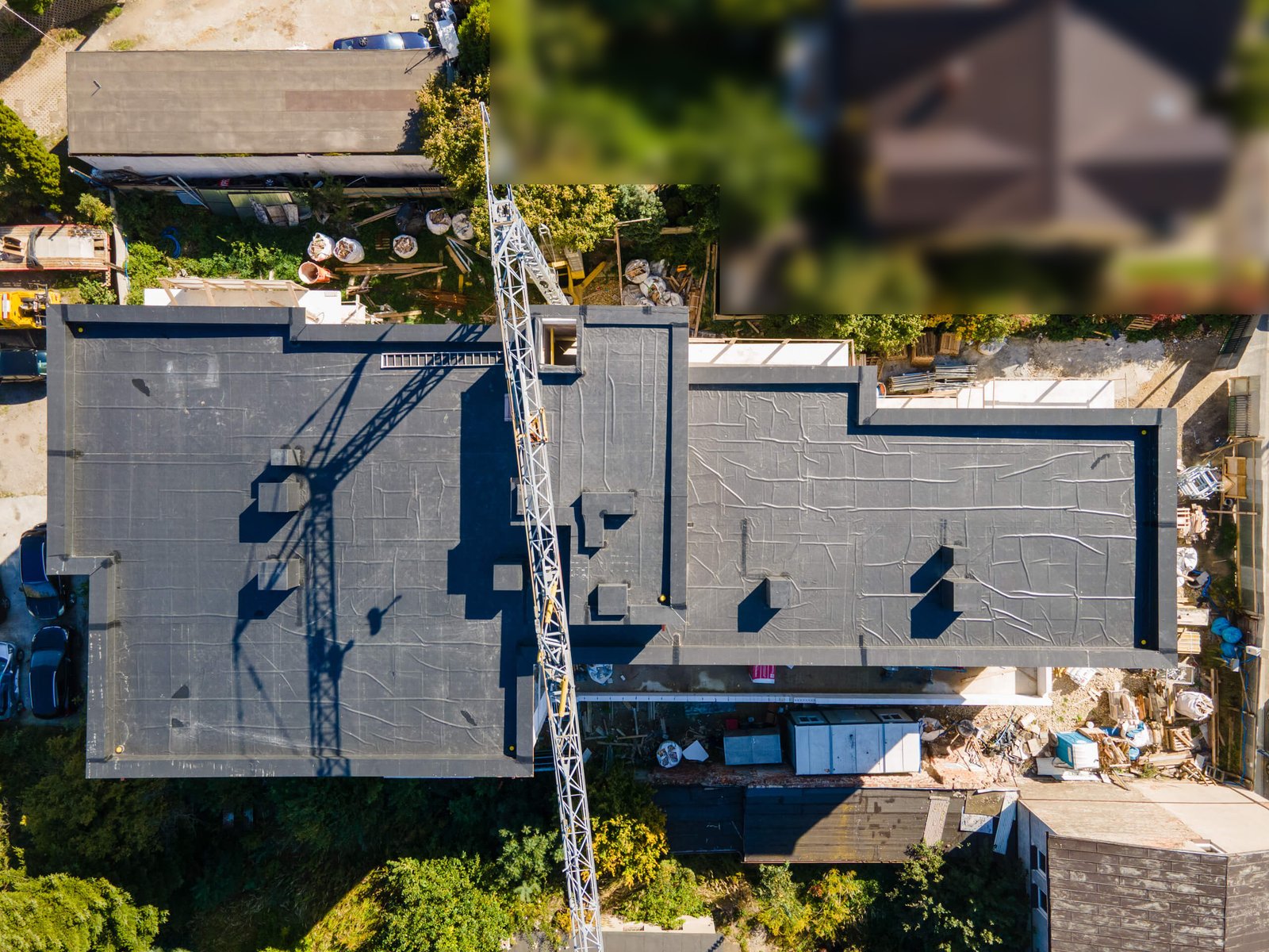 Budowa październik 2026 – dach z lotu ptaka